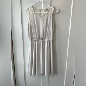 Loft white dress with small spots